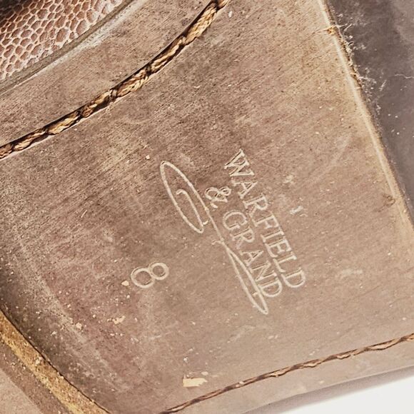 Warfield and Grand Brown Cap Toe Mens Lace Up Chukka Casual Boots 73807 Size 8 - Picture 8 of 8